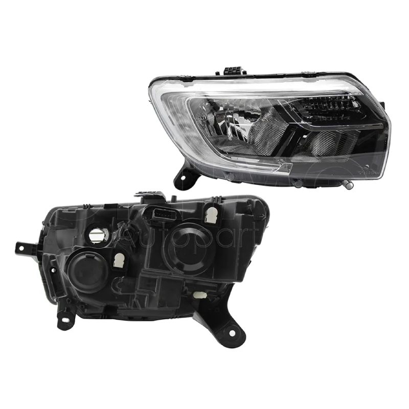 Faro derecho f / cromado con drl (6 pines)