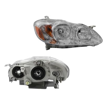 Right headlight f / chrome with mica amber