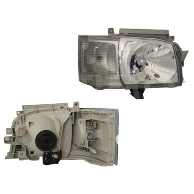 Faro derecho f / cromado con cuarto rayado