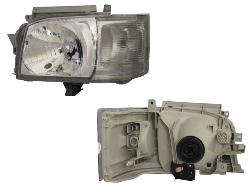 Faro izquierda f / cromado con cuarto rayado
