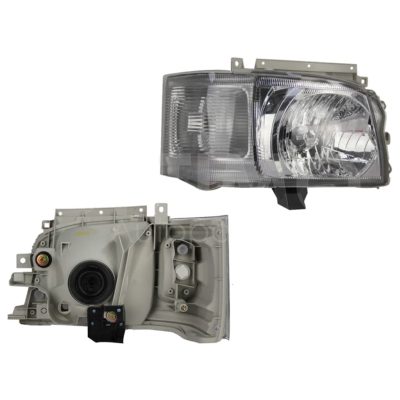 Faro derecho f / cromado con cuarto rayado