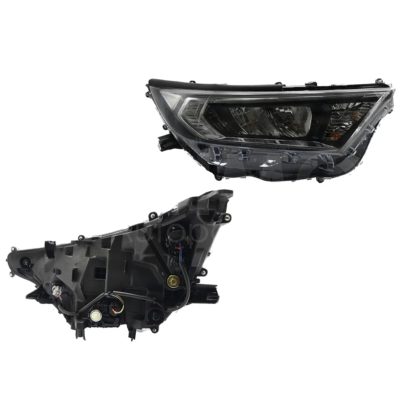 Faro derecho f / negro con led filo cromo con mica blanca (Modelo japon)