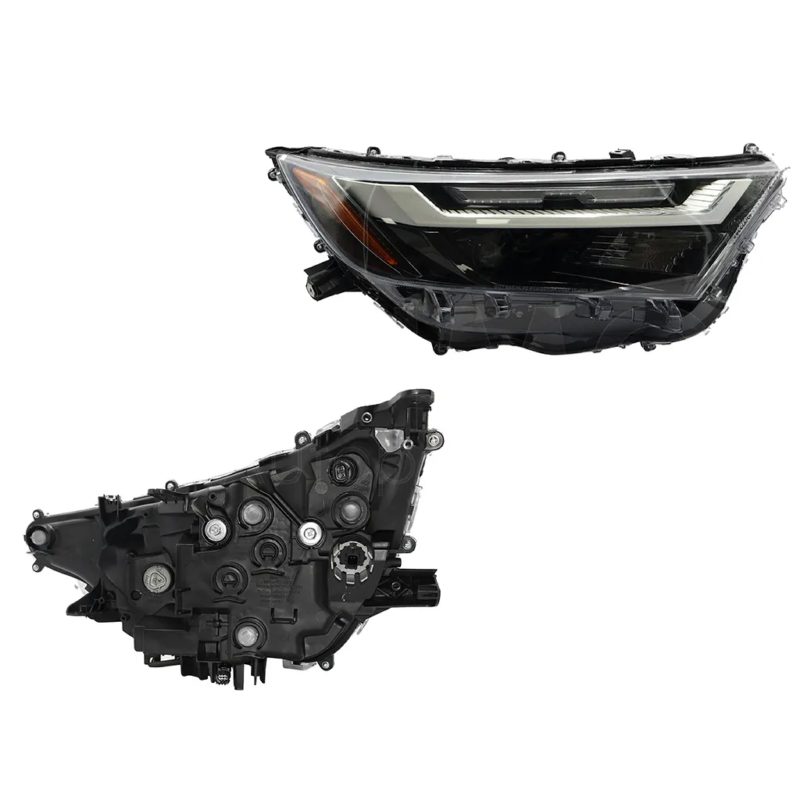 Right headlight f / black with LED with moldura gray with mica amber