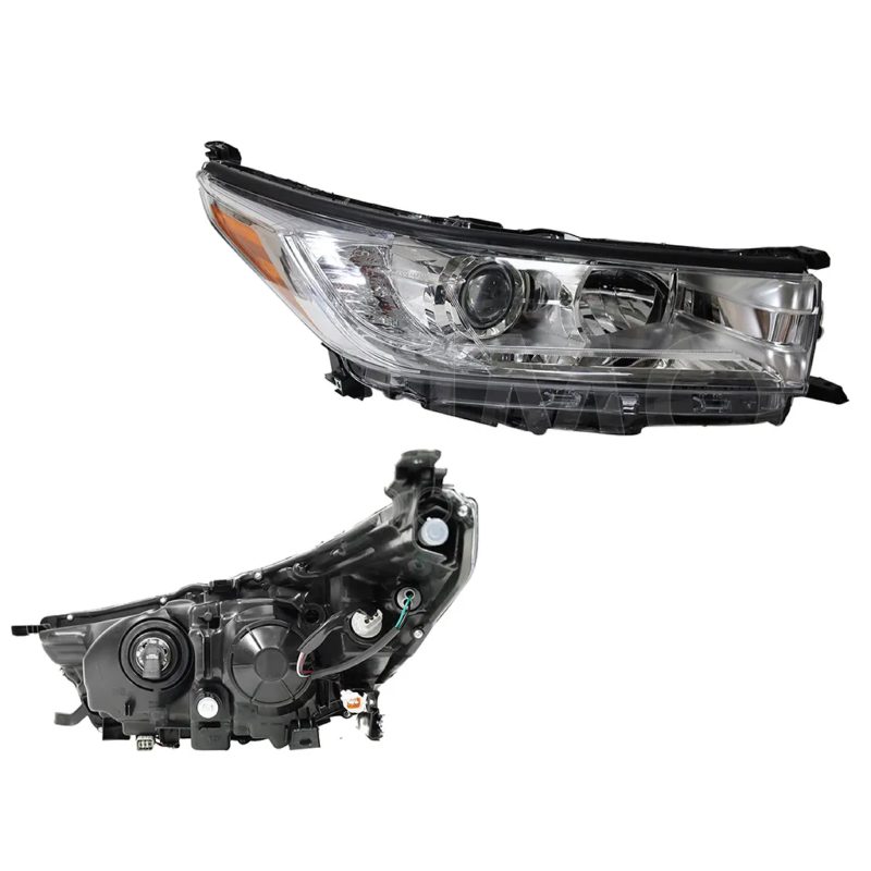Faro derecho f / cromado con lupa sin drl con mica ambar