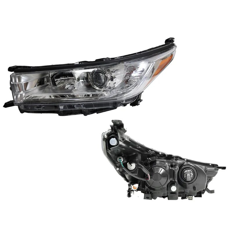 Faro izquierda f / cromado con lupa sin drl con mica ambar
