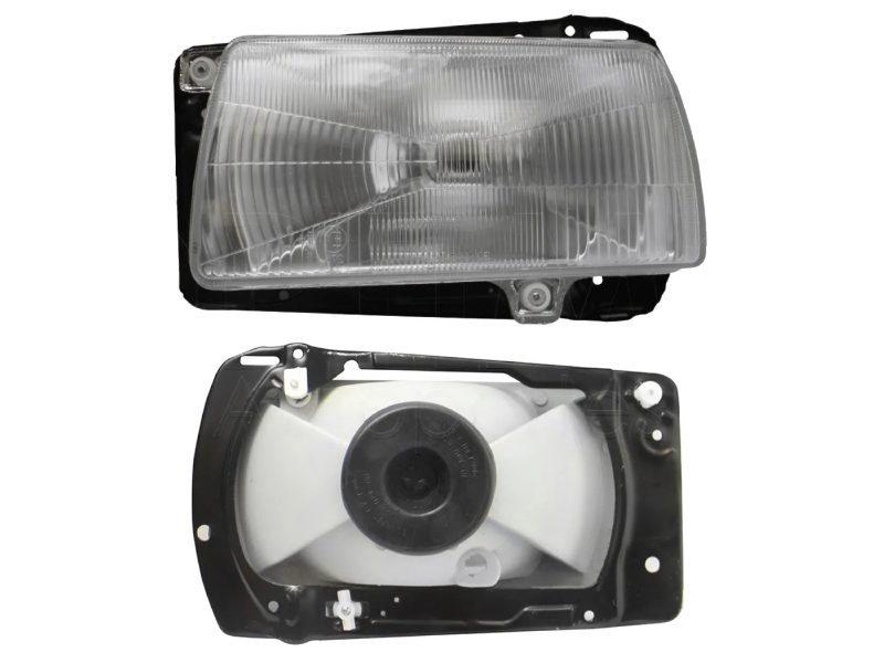 Faro izquierda f / cromado con base metal vidrio rayado