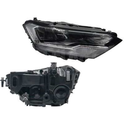 Faro derecho f / negro con led con mica blanca (Version trendline-comfortline-r-line)