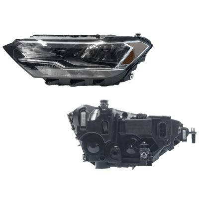 Faro izquierda f / negro con led con mica ambar (Version trendline-comfortline-r-line)