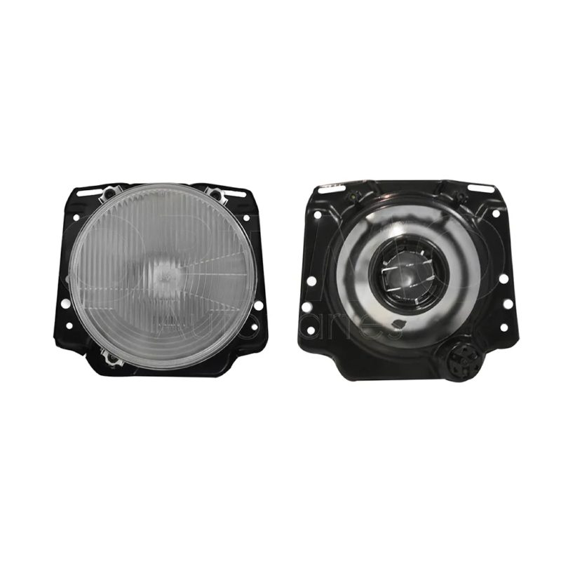 Faro derecho / izquierda con base metal vidrio rayado