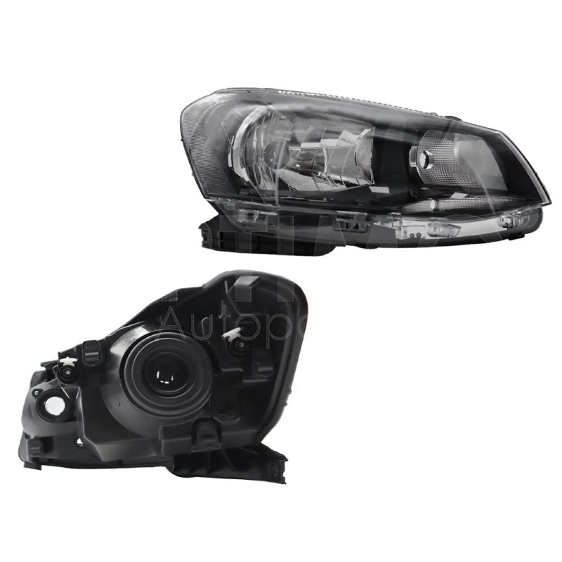 Right headlight f / black un as (Saveiro 2014-2016) (Sedan / hatchback)