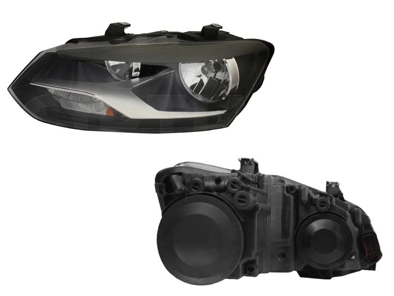 Faro izquierda f / negro con motor (Polo 2013-2014 2017-2022)