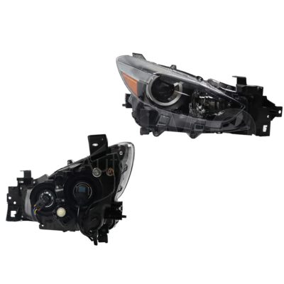 Faro derecho f / negro con lupa para halogeno con mica ambar (Sedan / hatchback)