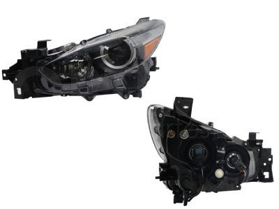 Faro izquierda f / negro con lupa para halogeno con mica ambar (Sedan / hatchback)