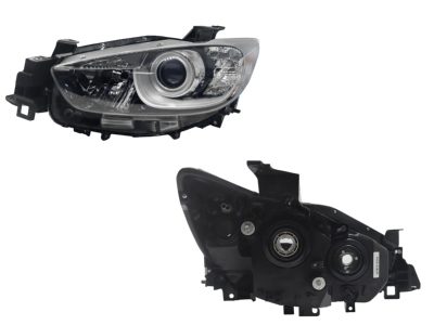 Faro izquierda f / negro con lupa para halogeno con mica ambar