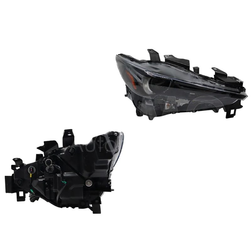 Right headlight f / black with LED with lupa with mica amber luces adaptativas