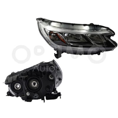 Faro derecho f / negro con drl con mica ambar