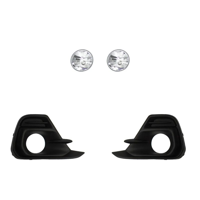 Kit faro aux sin cables con rejillas negras filo negro con focos (Nueva linea)