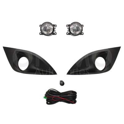 Kit faro aux con cables con rejillas negras con focos 4PTAS