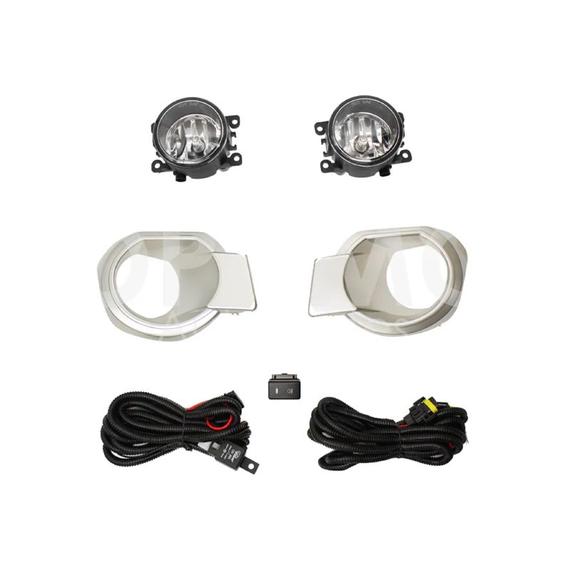 Kit faro aux con cables con rejillas gris con focos