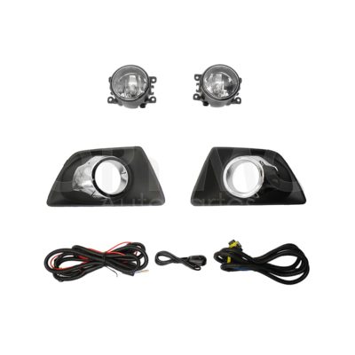 Kit faro aux con cables con rejillas arillo cromo con focos