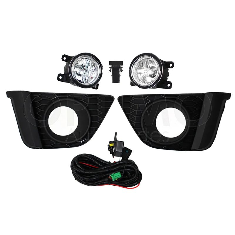 Kit faro aux con cables con rejillas negras con focos