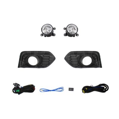 Kit faro aux con cables con rejillas negras con focos