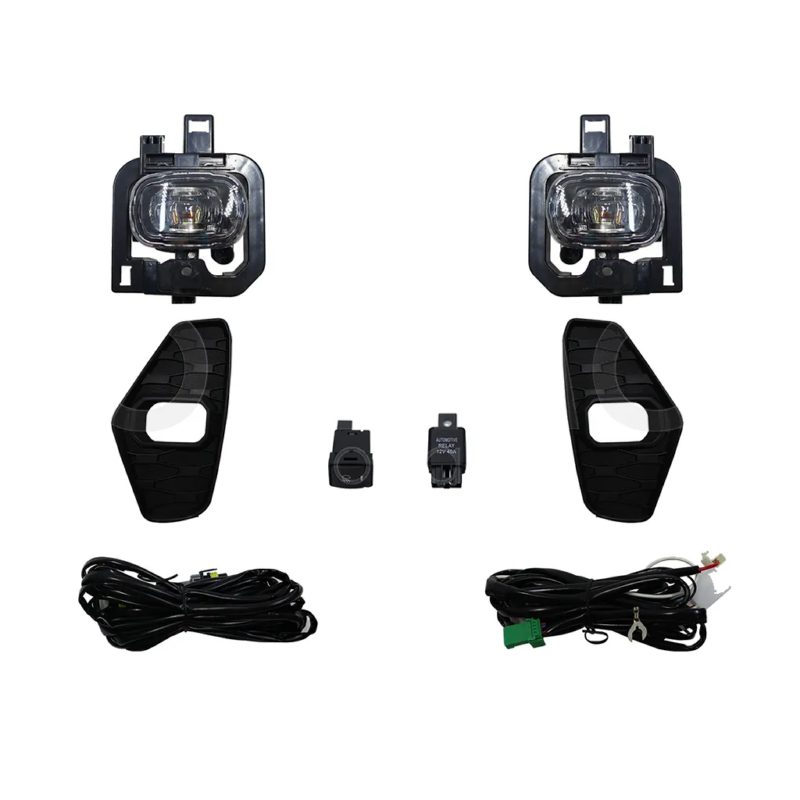 Kit faro aux con led con cables con rejillas negros