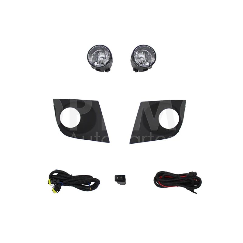 Kit faro aux con cables con rejillas negras con focos