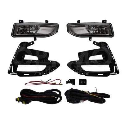 Kit faro aux con cables con rejillas negras filo negro con focos