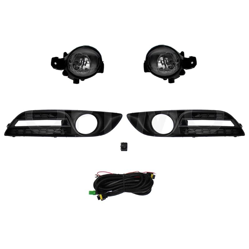 Kit faro aux with cables with rejillas negras filo cromo with bulbs