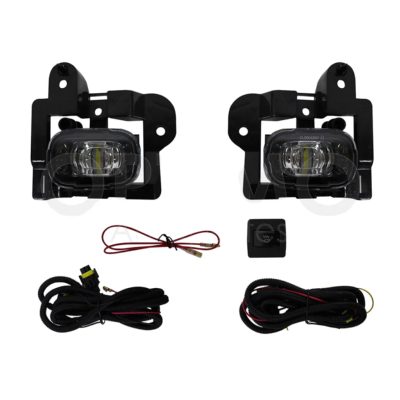 Kit faro aux con cables con rejillas negras con focos