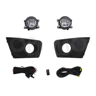 Kit faro aux con cables con rejillas negras con focos