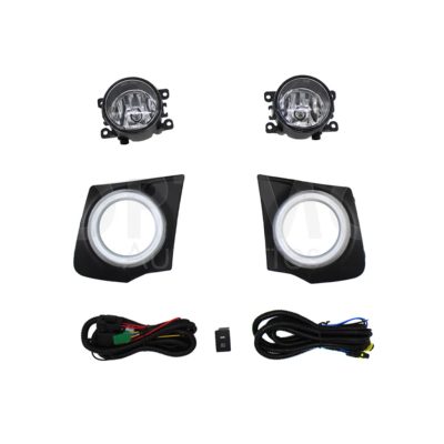 Kit faro aux con cables con rejillas arillo plata con focos