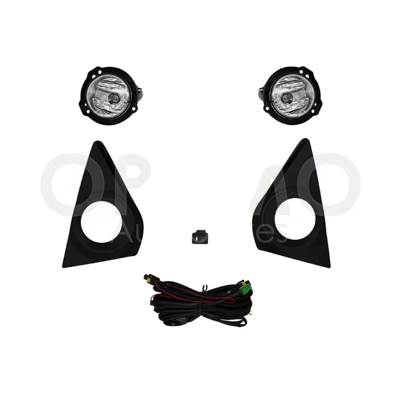 Kit faro aux con cables con rejillas negras con focos