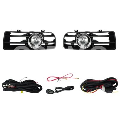 Kit faro aux con cables con rejillas negras con focos