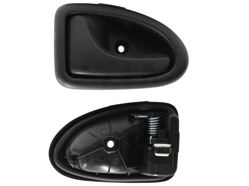 Manija interior delantero izquierda negra porosa (Rn clio 2002-2010)