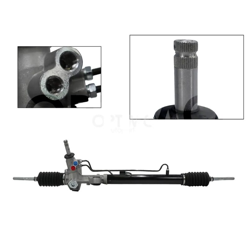 Hydraulic steering gearbox with / inner tie rods without / tie rod ends