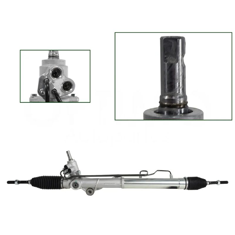 Hydraulic steering gearbox with / inner tie rods without / tie rod ends