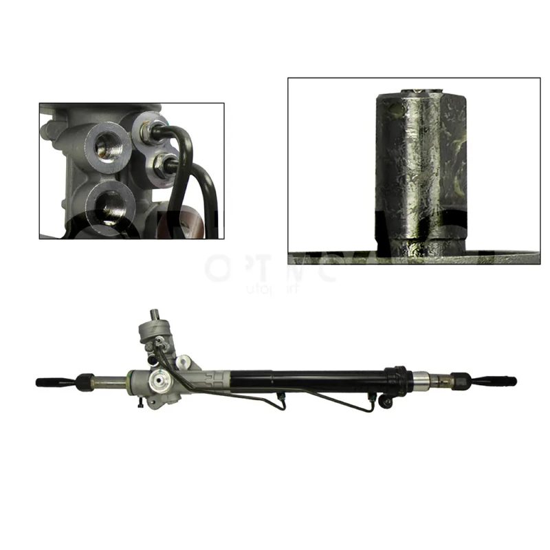 Hydraulic steering gearbox with / inner tie rods without / tie rod ends