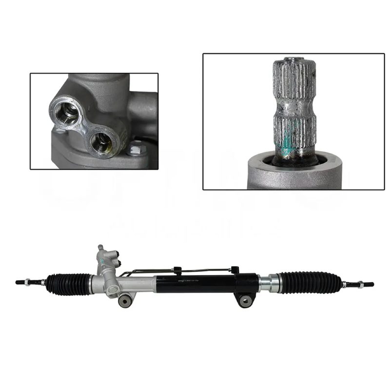 Hydraulic steering gearbox with / inner tie rods without / tie rod ends