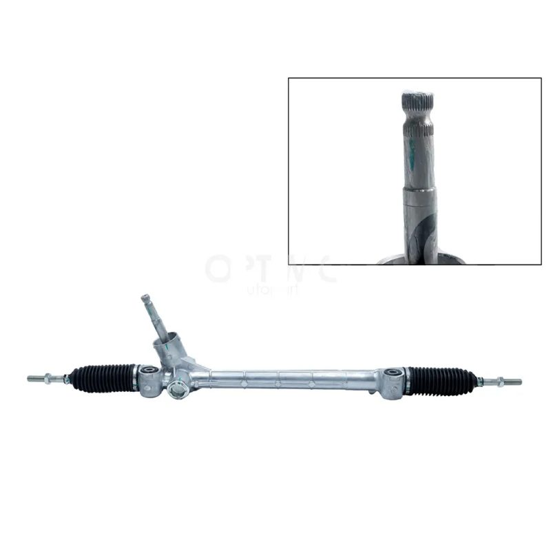Electric-assist steering gearbox with / inner tie rods without / tie rod ends