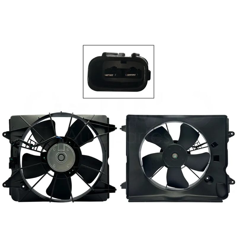 Motoventilador completo para radiador con tolva 2 pines sin resistencia