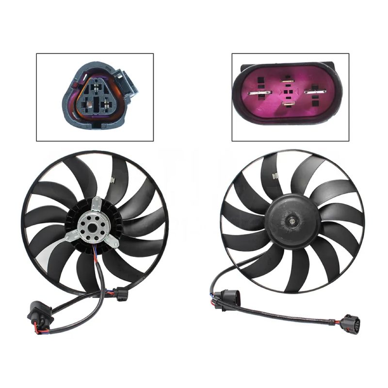Motoventilador para radiador sin / tolva 2-4 pines sin / resistencia 2CONECTORES (Caddy 2.0L 2016-2019) (Motor / aspa)